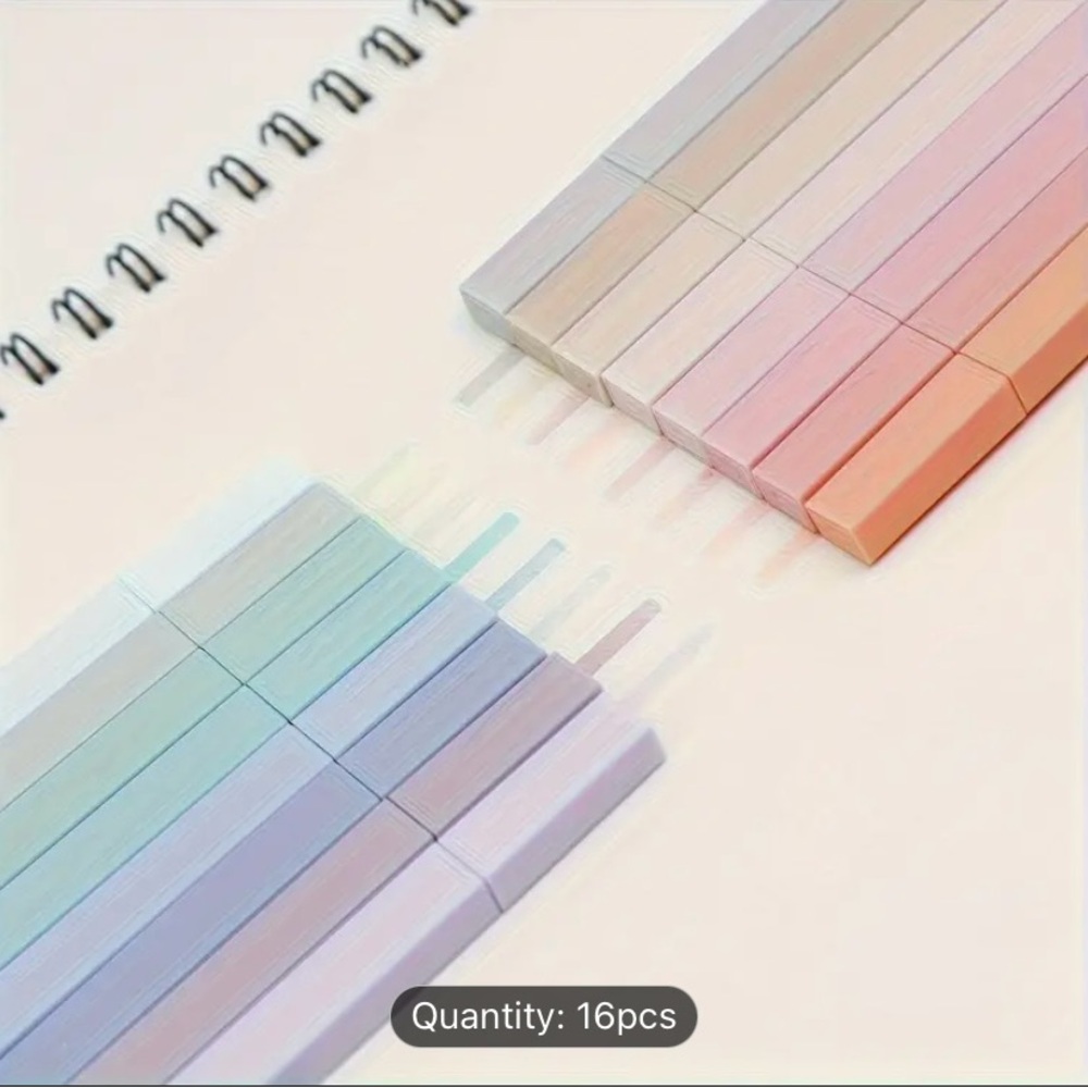 16pcs Pastel Square Highlighter Markers,  Chisel Tip Highlighter Markers.